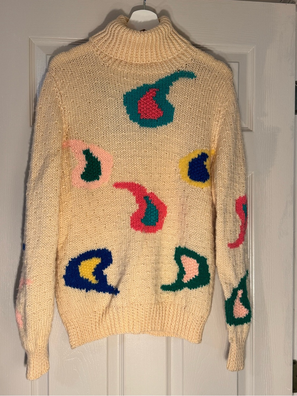 Vintage 80’s Paisley Turtleneck Sweater